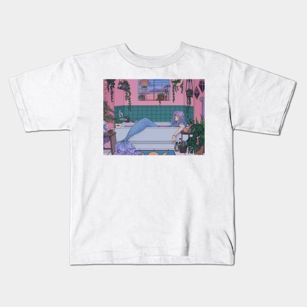 Urban Mermaid Kids T-Shirt by amidstsilence